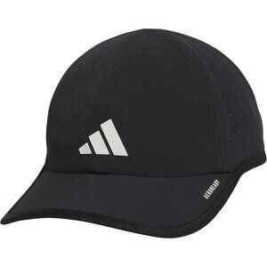 Adidas Men's Black White Superlite Lightweight Athletic Running Cap